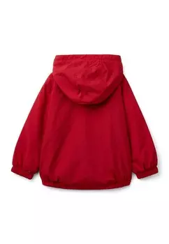 Переходная куртка WITH HOOD ZIP CLOSURE FRONT POCKETS LOGO IN HEART POSITION United Colors of Benetton, красный