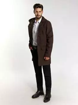 Переходное пальто из смесовой шерсти. Dreimaster, коричневый