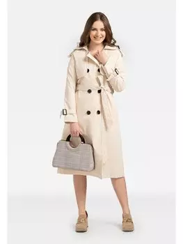 Переходное пальто приталенного кроя Perso, бежевый