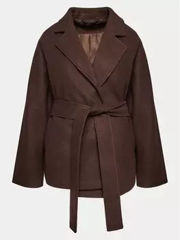 Переходное пальто стандартного кроя Gina Tricot, коричневый