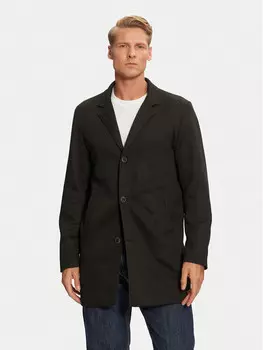 Переходное пальто стандартного кроя Jack&Jones, черный