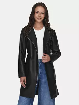 Переходное пальто стандартного кроя Jdy, черный