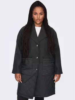 Переходное пальто стандартного кроя Only Carmakoma, черный