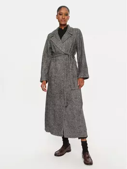 Переходное пальто стандартного кроя Oui, серый
