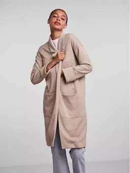 Переходное пальто стандартного кроя Pieces, бежевый
