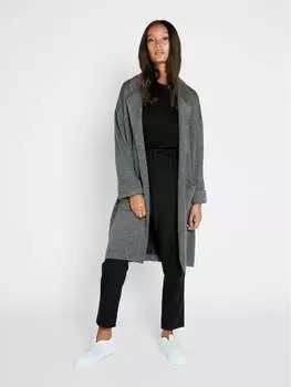 Переходное пальто стандартного кроя Pieces, серый