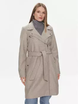 Переходное пальто стандартного кроя Vero Moda, бежевый
