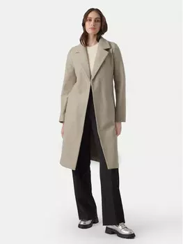 Переходное пальто стандартного кроя Vero Moda, бежевый