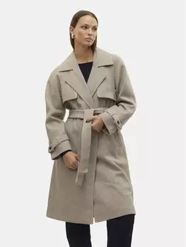 Переходное пальто стандартного кроя Vero Moda, бежевый
