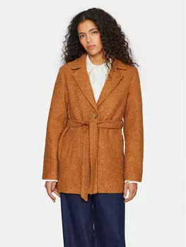 Переходное пальто стандартного кроя Vila, коричневый