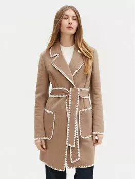 Переходное пальто стандартного кроя W5RL19 WGVR2 Guess, бежевый