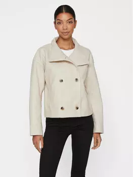 Переходное пальто свободного кроя Vila, экрю