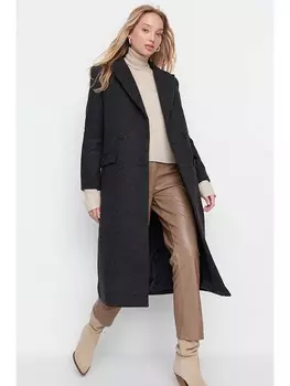 Переходное пальто trendyol bergangsmantel, антрацит