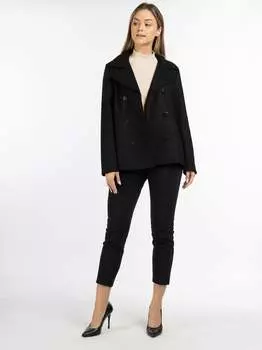 Переходный бушлат из смесовой шерсти. Dreimaster, черный