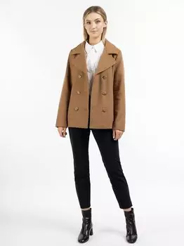 Переходный бушлат из смесовой шерсти. Dreimaster, коричневый