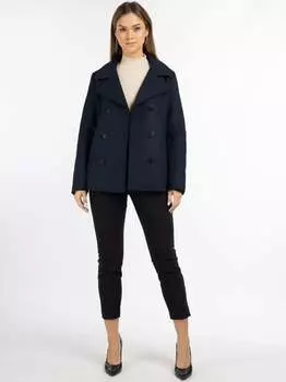 Переходный бушлат из смесовой шерсти. Dreimaster, синий