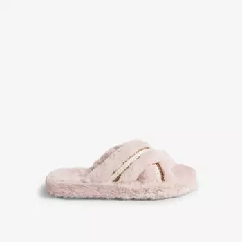 Перекрещенные тапочки Topply из искусственного меха Ted Baker, розовый