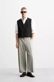 Перекрещивающийся жилет ZARA, черный