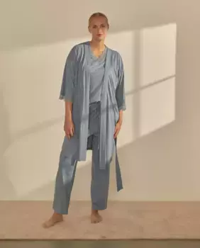 Перекрестный халат Couchel, темно-синий