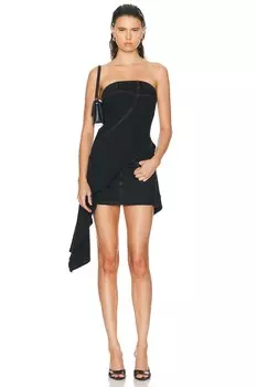 Перекрученный джинсовый топ Monse, черный