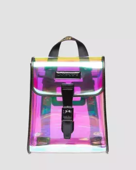 Переливающийся прозрачный мини-рюкзак Dr. Martens, мультиколор+черный
