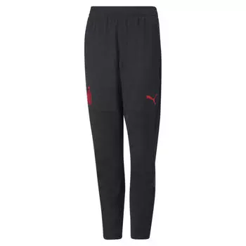 переменный ток Футбольные тренировочные брюки Milan Youth PUMA, черный/серый