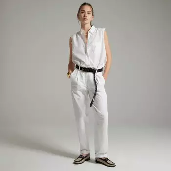 Переработанная классическая рубашка ограниченного выпуска Hommegirls, белый