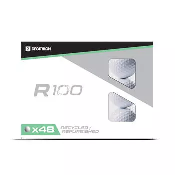 Переработанные мячи для гольфа - 100 рэндов, 48 шт. INESIS, белый