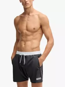Переработанные плавательные шорты HUGO BOSS, угольный