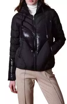 Переработанный смешанный пуховик Bernardo, черный