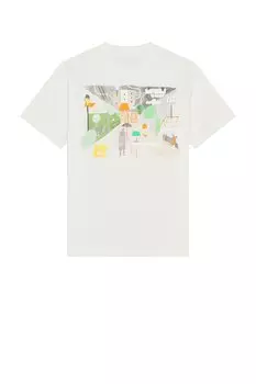 Перевернутая футболка Flaneur, белый