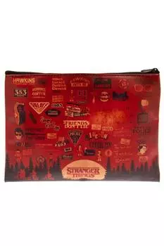 Перевернутый пенал Stranger Things, красный