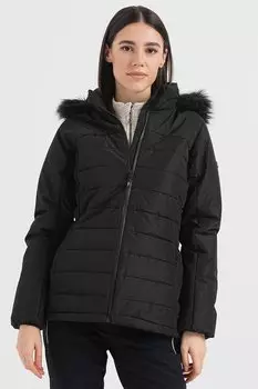 Перевести стеганую зимнюю куртку с капюшоном Trespass, черный