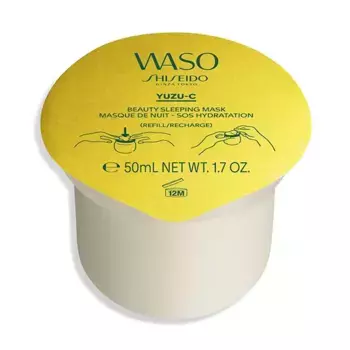 Перезарядите увлажняющую ночную маску Waso Yuzu-C Beauty Sleeping Mask Refill Shiseido, 50 ml