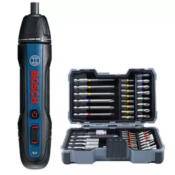 Отвертка Bosch + комбинация головок с насадками из 43 предметов