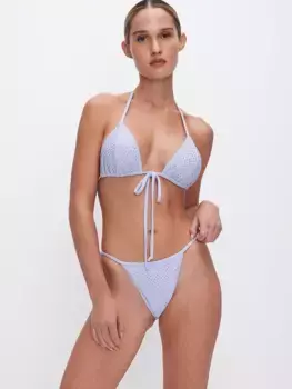 Perfect Fit Rhinestone Bottom купальник Good American, цвет Glass