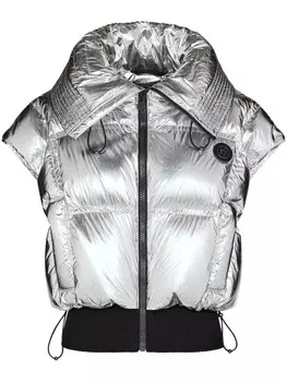 Perfect Moment дутый жилет Sierra с эффектом металлик, серебристый