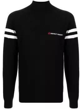 Perfect Moment джемпер с высоким воротником и вышитым логотипом, черный