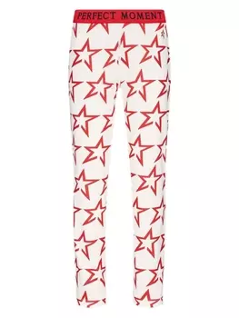 Perfect Moment Kids лыжные легинсы Thermal с принтом, белый