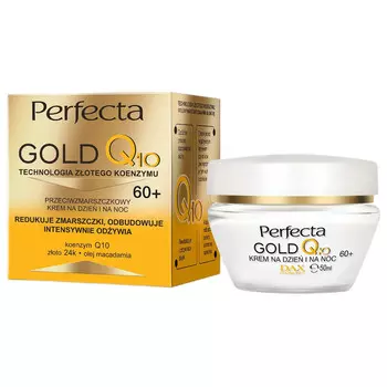 Perfecta, Gold Q10, дневной и ночной крем против морщин 60+, 50мл
