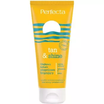 Perfecta, Tan & Shine постепенно бронзирующий масляный бальзам для тела, 200мл