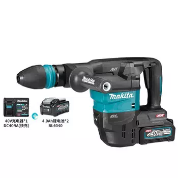 Перфоратор Makita SDS-MAX HM001GM202 + два аккумулятора 40V/4.0Ah, зарядное устройство