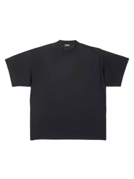 Перфорированная футболка оверсайз Balenciaga, черный