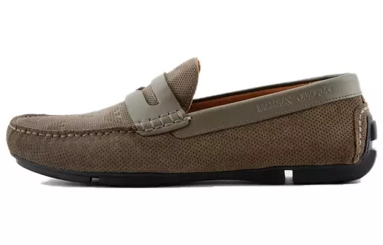 Перфорированные замшевые мокасины Emporio Armani