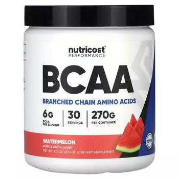 Performance, BCAA, арбуз, 9,5 унций (270 г) Nutricost