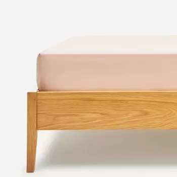 Перкаль хлопчатобумажная простынь 400 ниток. El Corte Ingls, розовый