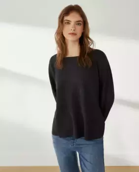 Перламутровый кашемировый свитер Southern Cotton, черный