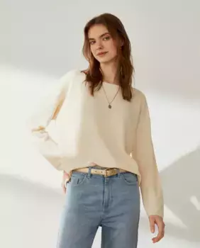 Перламутровый кашемировый свитер Southern Cotton, цвет Tostado