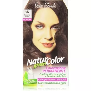 Перманентная краска для волос Natural Color Green 3N Темно-коричневый, Renee' Blanche S.R.L