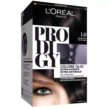 Перманентная краска Prodigy без аммиака 1.0 Deep Black Obsidian, L'Oreal